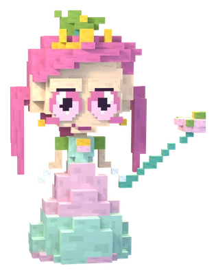 Brollessa, a charming duchess holding a flower parasol.